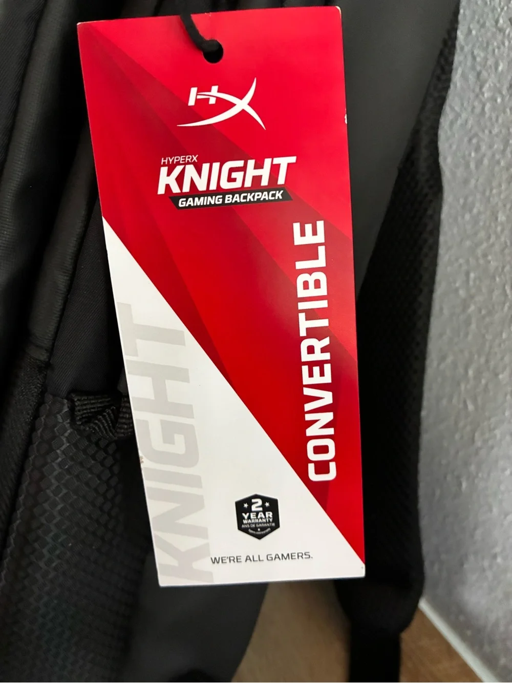 HyperX Knight Convertible Gaming Backpack 16” 22.6L NWT